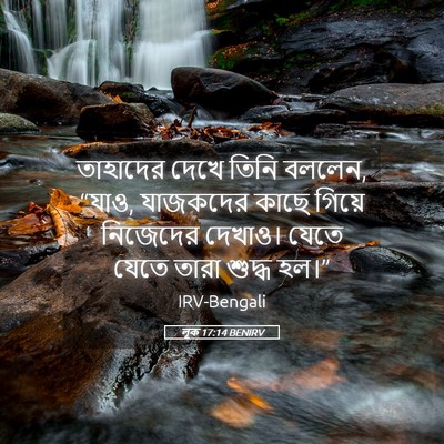 Picture 05 - লূক 17:14 BENIRV - তাহাদের দেখে তিনি - Bible Verse Picture