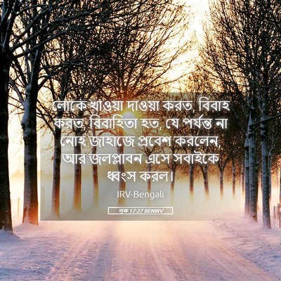 Picture 05 - লূক 17:27 BENIRV - লোকে খাওয়া - Bible Verse Picture