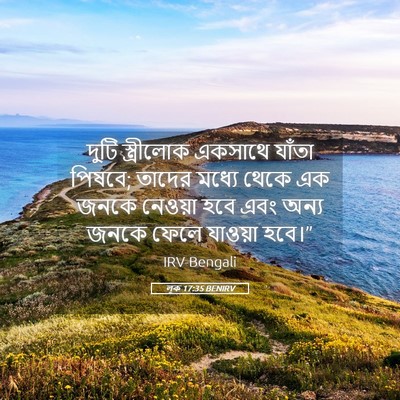 Picture 05 - লূক 17:35 BENIRV - দুটি স্ত্রীলোক - Bible Verse Picture