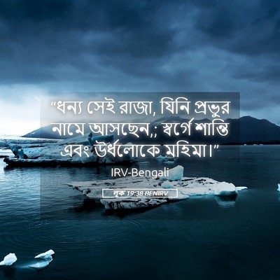 Picture 05 - লূক 19:38 BENIRV - “ধন্য সেই রাজা, - Bible Verse Picture