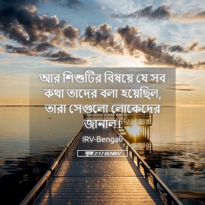 Picture 05 - লূক 2:17 BENIRV - আর শিশুটির বিষয়ে - Bible Verse Picture