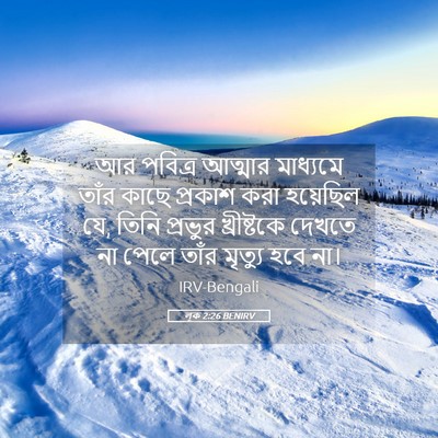 Picture 05 - লূক 2:26 BENIRV - আর পবিত্র আত্মার - Bible Verse Picture