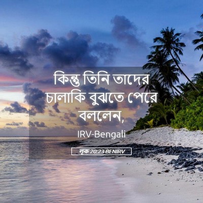 Picture 05 - লূক 20:23 BENIRV - কিন্তু তিনি তাদের - Bible Verse Picture
