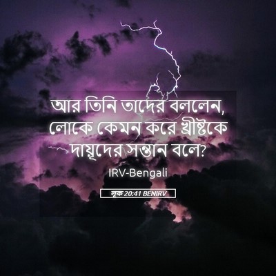 Picture 05 - লূক 20:41 BENIRV - আর তিনি তাদের - Bible Verse Picture