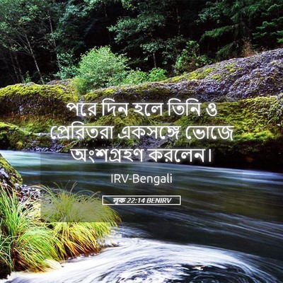 Picture 05 - লূক 22:14 BENIRV - পরে দিন হলে তিনি ও - Bible Verse Picture