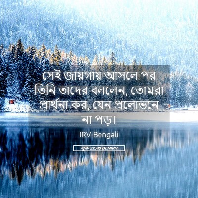 Picture 05 - লূক 22:40 BENIRV - সেই জায়গায় আসলে - Bible Verse Picture