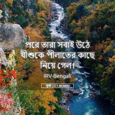 Picture 05 - লূক 23:1 BENIRV - পরে তারা সবাই উঠে - Bible Verse Picture