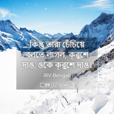 Picture 05 - লূক 23:21 BENIRV - কিন্তু তারা - Bible Verse Picture