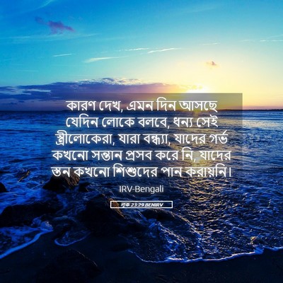 Picture 05 - লূক 23:29 BENIRV - কারণ দেখ, এমন দিন - Bible Verse Picture