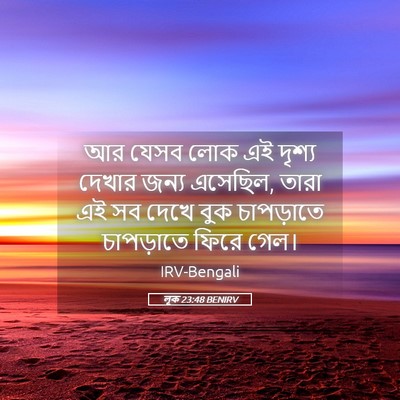 Picture 05 - লূক 23:48 BENIRV - আর যেসব লোক এই - Bible Verse Picture