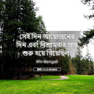 Picture 05 - লূক 23:54 BENIRV - সেই দিন আয়োজনের - Bible Verse Picture