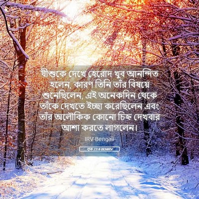 Picture 05 - লূক 23:8 BENIRV - যীশুকে দেখে হেরোদ - Bible Verse Picture