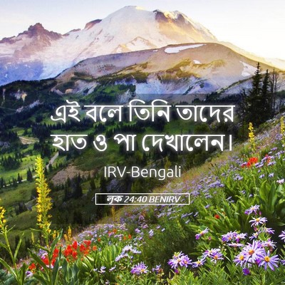 Picture 05 - লূক 24:40 BENIRV - এই বলে তিনি তাদের - Bible Verse Picture