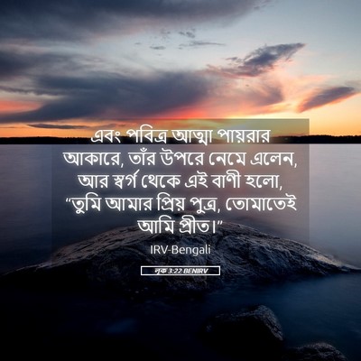 Picture 05 - লূক 3:22 BENIRV - এবং পবিত্র আত্মা - Bible Verse Picture