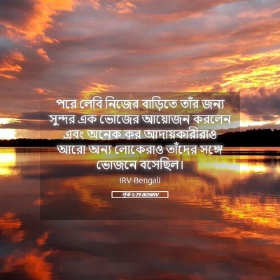 Picture 05 - লূক 5:29 BENIRV - পরে লেবি নিজের - Bible Verse Picture