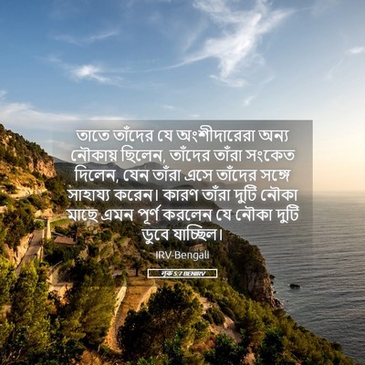 Picture 05 - লূক 5:7 BENIRV - তাতে তাঁদের যে - Bible Verse Picture