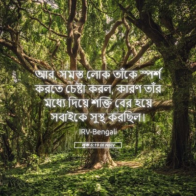 Picture 05 - লূক 6:19 BENIRV - আর, সমস্ত লোক তাঁকে - Bible Verse Picture