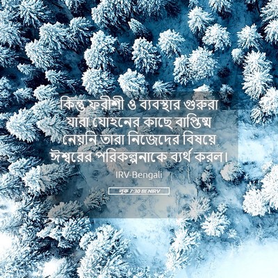 Picture 05 - লূক 7:30 BENIRV - কিন্তু ফরীশী ও - Bible Verse Picture