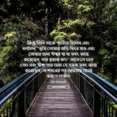 Picture 05 - লূক 8:39 BENIRV - কিন্তু তিনি তাকে - Bible Verse Picture