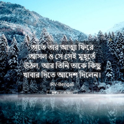 Picture 05 - লূক 8:55 BENIRV - তাতে তার আত্মা - Bible Verse Picture