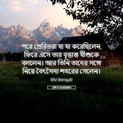Picture 05 - লূক 9:10 BENIRV - পরে প্রেরিতরা যা - Bible Verse Picture