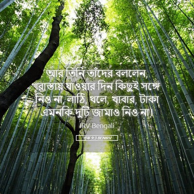 Picture 05 - লূক 9:3 BENIRV - আর তিনি তাঁদের - Bible Verse Picture