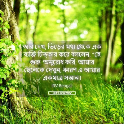 Picture 05 - লূক 9:38 BENIRV - আর দেখ, ভিড়ের মধ্য - Bible Verse Picture