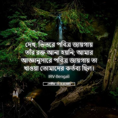 Picture 05 - লেবীয়া 10:18 BENIRV - দেখ, ভিতরে পবিত্র - Bible Verse Picture