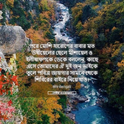 Picture 05 - লেবীয়া 10:4 BENIRV - পরে মোশি হারোণের - Bible Verse Picture
