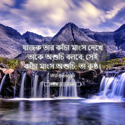 Picture 05 - লেবীয়া 13:15 BENIRV - যাজক তার কাঁচা - Bible Verse Picture