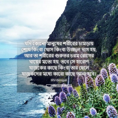 Picture 05 - লেবীয়া 13:2 BENIRV - যদি কোনো মানুষের - Bible Verse Picture