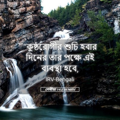 Picture 05 - লেবীয়া 14:2 BENIRV - “কুষ্ঠরোগীর শুচি - Bible Verse Picture