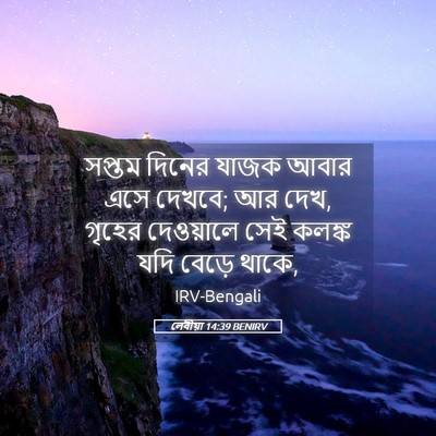 Picture 05 - লেবীয়া 14:39 BENIRV - সপ্তম দিনের যাজক - Bible Verse Picture