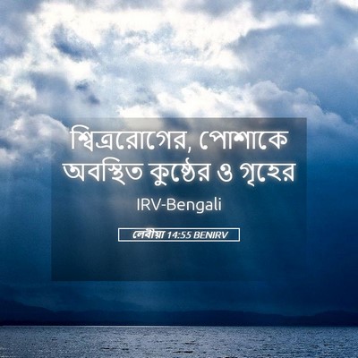 Picture 05 - লেবীয়া 14:55 BENIRV - শ্বিত্ররোগের, - Bible Verse Picture