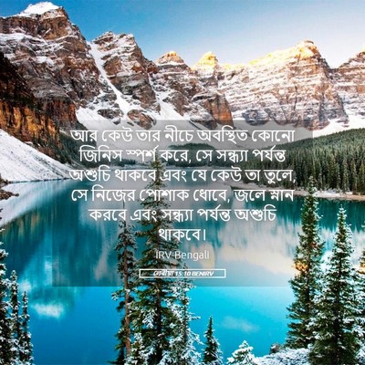 Picture 05 - লেবীয়া 15:10 BENIRV - আর কেউ তার নীচে - Bible Verse Picture