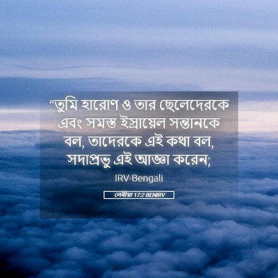 Picture 05 - লেবীয়া 17:2 BENIRV - “তুমি হারোণ ও তার - Bible Verse Picture