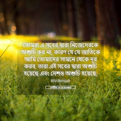 Picture 05 - লেবীয়া 18:24 BENIRV - তোমরা এ সবের - Bible Verse Picture