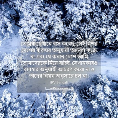 Picture 05 - লেবীয়া 18:3 BENIRV - তোমরা যেখানে বাস - Bible Verse Picture