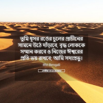 Picture 05 - লেবীয়া 19:32 BENIRV - তুমি ধূসর রঙের - Bible Verse Picture