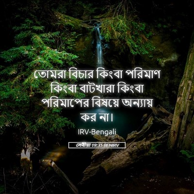 Picture 05 - লেবীয়া 19:35 BENIRV - তোমরা বিচার কিংবা - Bible Verse Picture