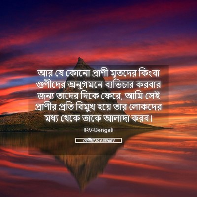 Picture 05 - লেবীয়া 20:6 BENIRV - আর যে কোনো প্রাণী - Bible Verse Picture