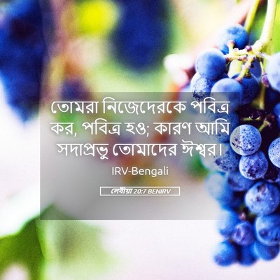 Picture 05 - লেবীয়া 20:7 BENIRV - তোমরা নিজেদেরকে - Bible Verse Picture