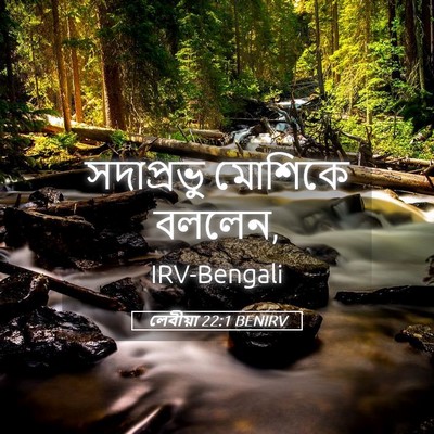 Picture 05 - লেবীয়া 22:1 BENIRV - সদাপ্রভু মোশিকে - Bible Verse Picture