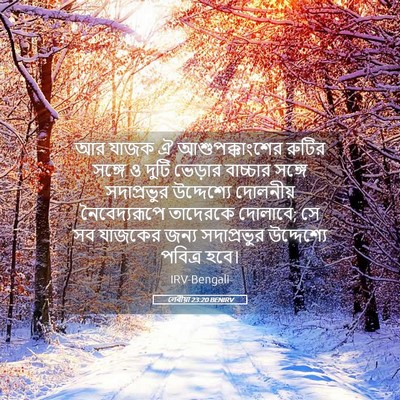 Picture 05 - লেবীয়া 23:20 BENIRV - আর যাজক ঐ - Bible Verse Picture