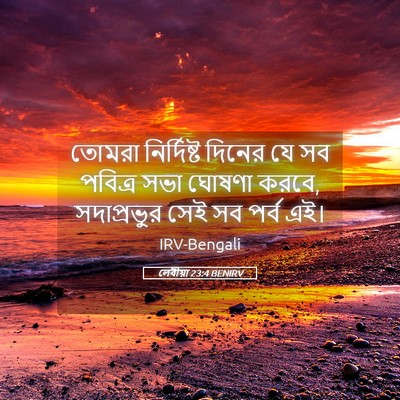 Picture 05 - লেবীয়া 23:4 BENIRV - তোমরা নির্দিষ্ট - Bible Verse Picture