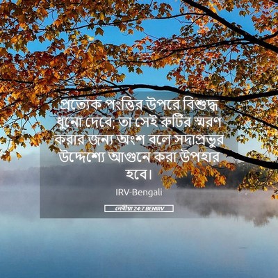 Picture 05 - লেবীয়া 24:7 BENIRV - প্রত্যেক পংত্তির - Bible Verse Picture