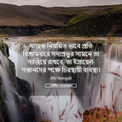 Picture 05 - লেবীয়া 24:8 BENIRV - যাজক নিয়মিত ভাবে - Bible Verse Picture