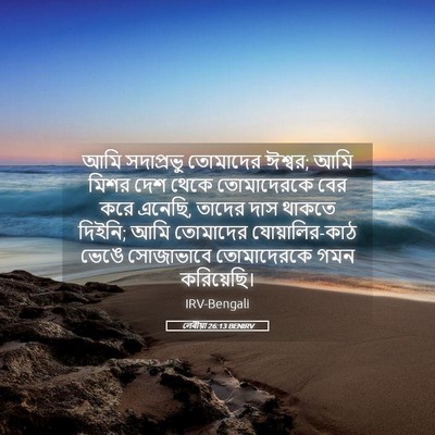 Picture 05 - লেবীয়া 26:13 BENIRV - আমি সদাপ্রভু - Bible Verse Picture