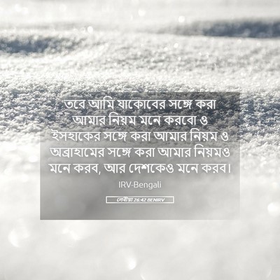Picture 05 - লেবীয়া 26:42 BENIRV - তবে আমি যাকোবের - Bible Verse Picture