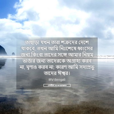 Picture 05 - লেবীয়া 26:44 BENIRV - তাছাড়া যখন তারা - Bible Verse Picture